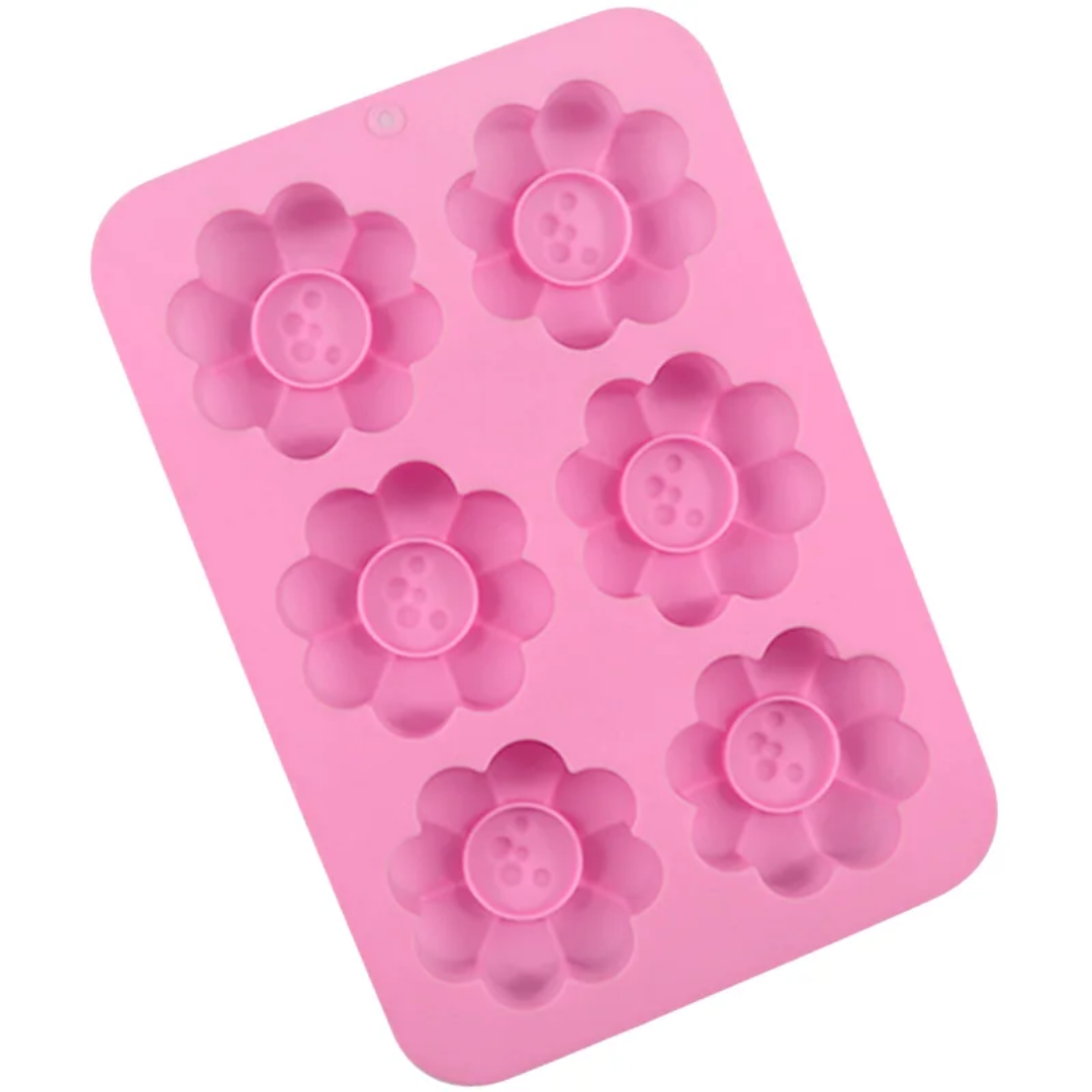 Daisy Flower Silicone Chocolate Mold – 6 Cavity