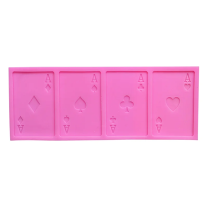 Playing Card Fondant Silicone Mold – 4 Aces