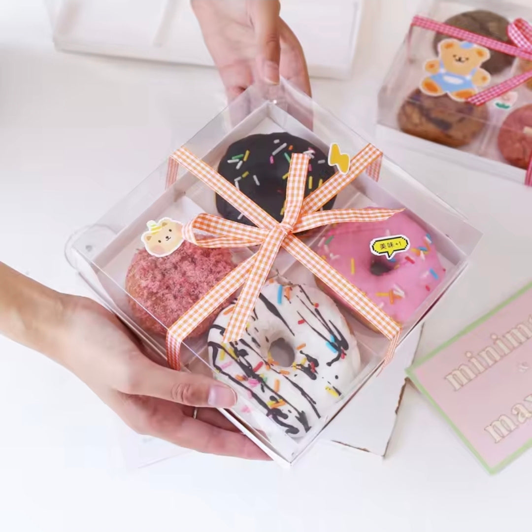 Clear Top Treat Boxes – 4 Cavity, 5 Count