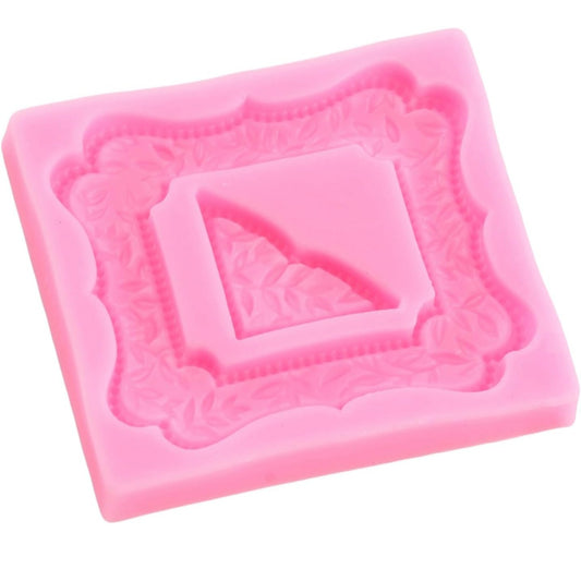 Decorative Frame Silicone Mold Fondant & Chocolate Plaque Mold