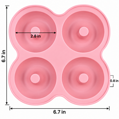 Full Size Donut Silicone Baking Mold – 4 Cavity