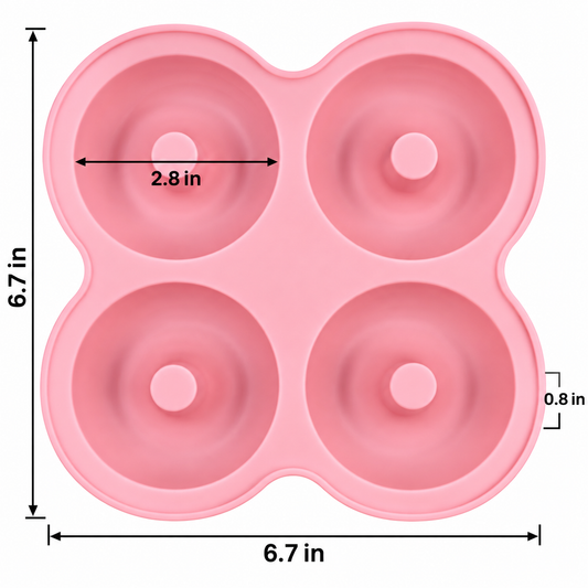 Full Size Donut Silicone Baking Mold – 4 Cavity
