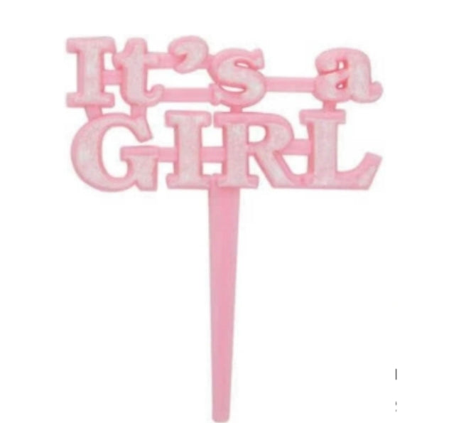 Its A Girl Cupcake Toppers