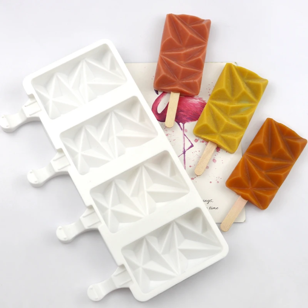 Geometric Cakesicle Silicone Mold – 4 Cavity