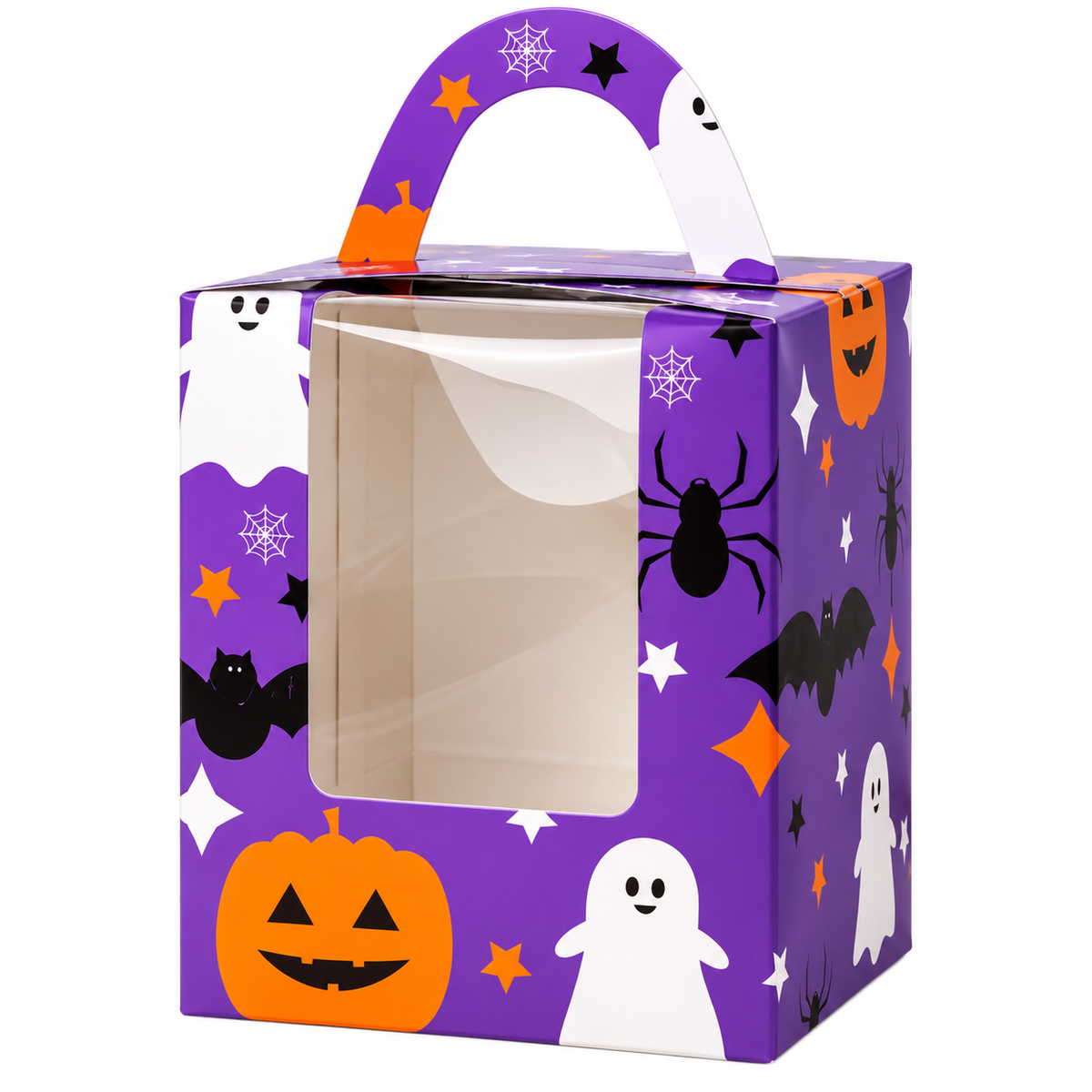 Halloween Cookie & Treat Box with Removable Cupcake Insert – 5 Pack