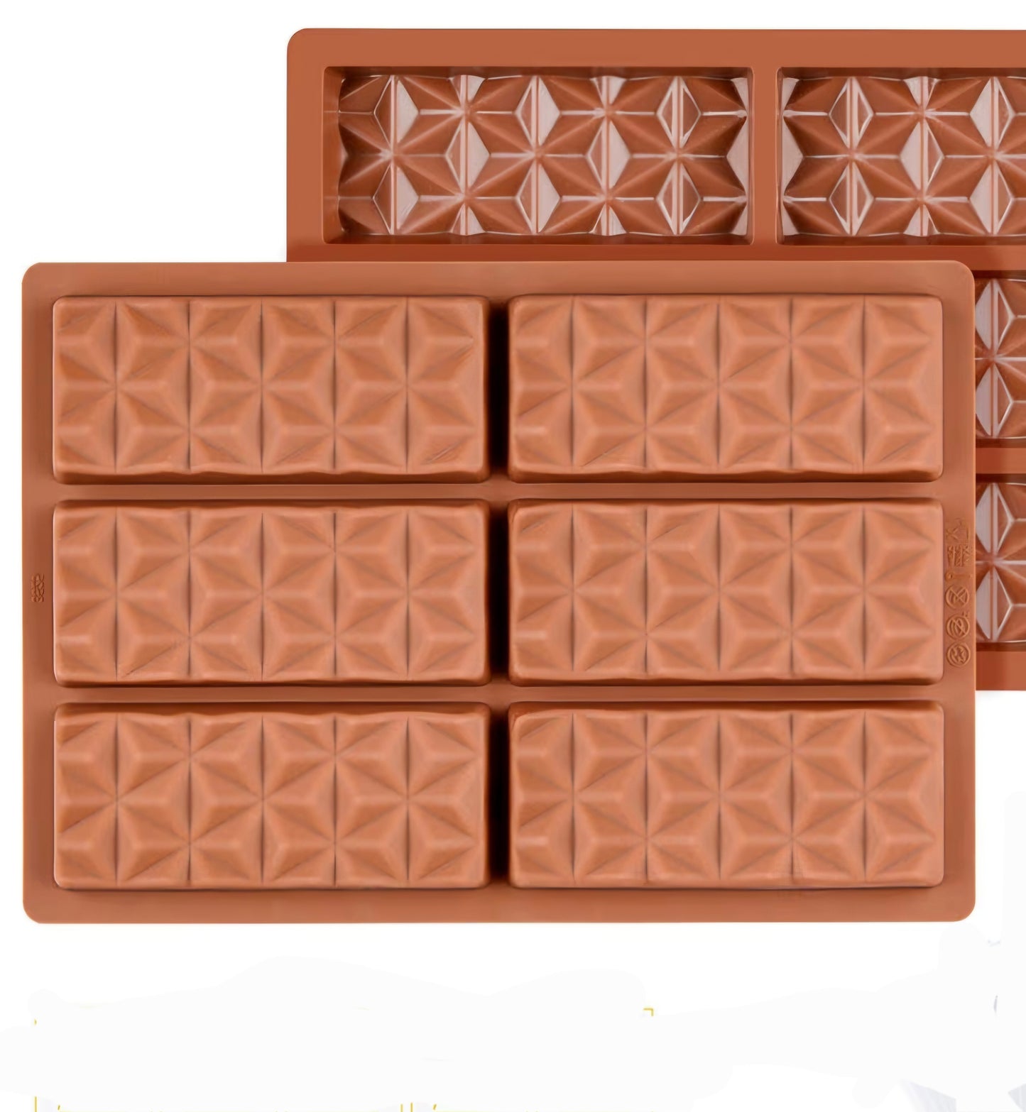 Chocolate Bar Pyramid Mold 6 Cavity