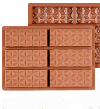 Chocolate Bar Pyramid Mold 6 Cavity