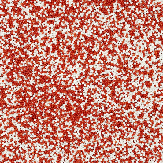 Crimson Red and White Graduation Nonpareil Mix