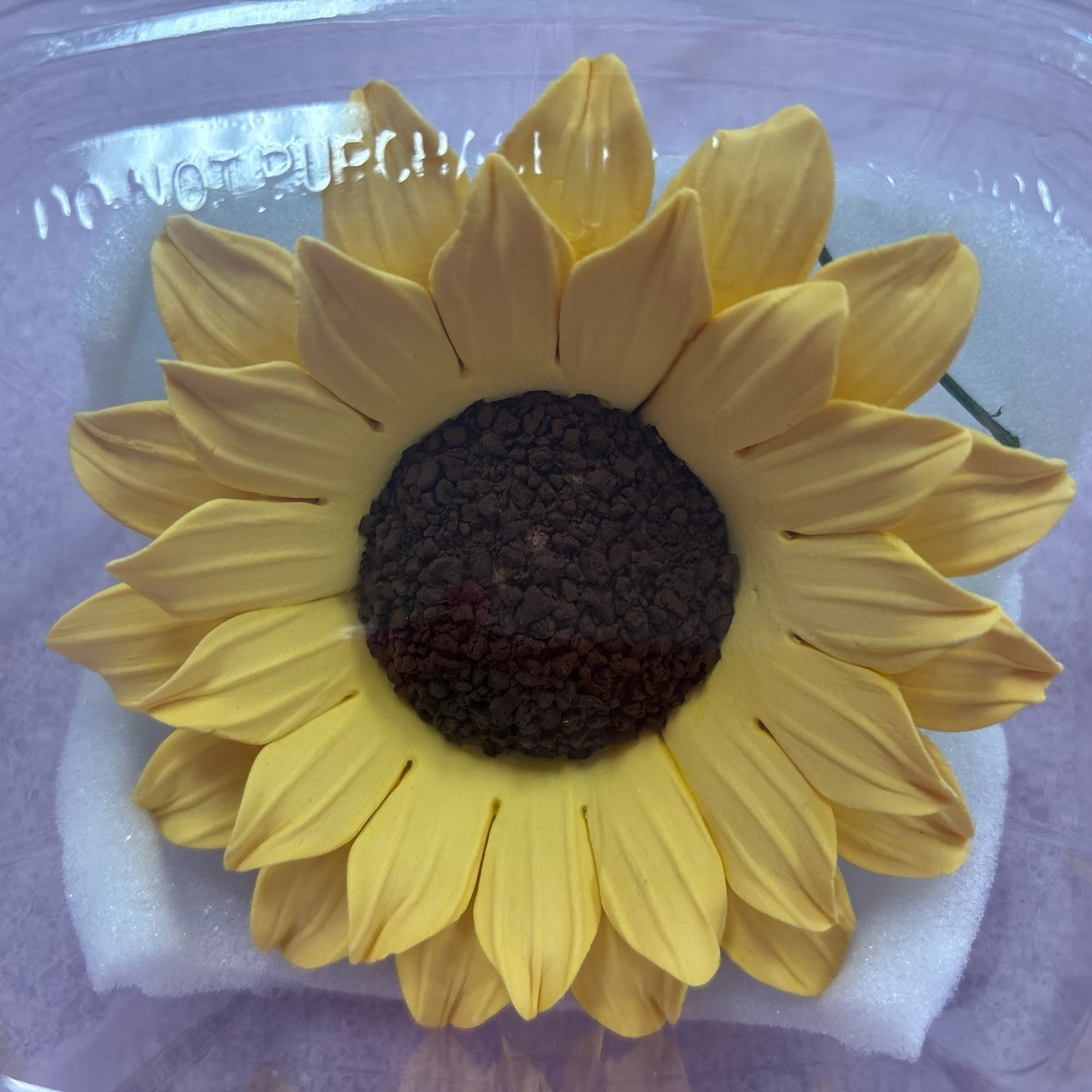 Sunflower Gum Paste Flower - 4.25" Cake Decoration