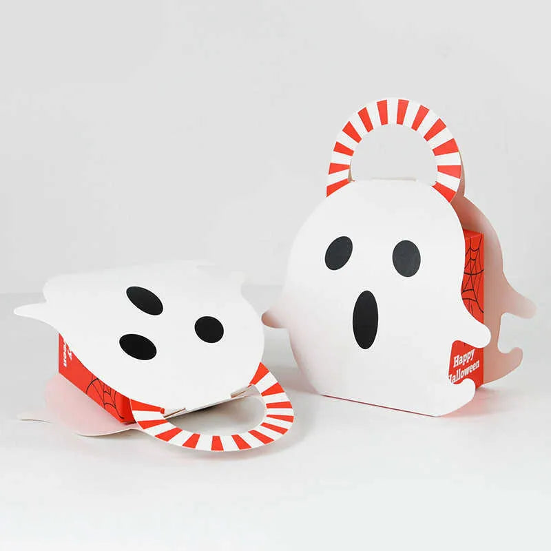 Ghost Halloween Candy Treat Boxes with Handles – 5 Count