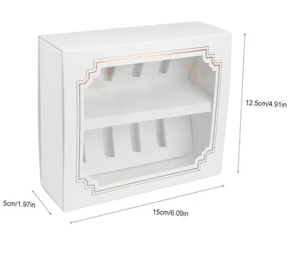 White Window Macaron Box – Holds 10
