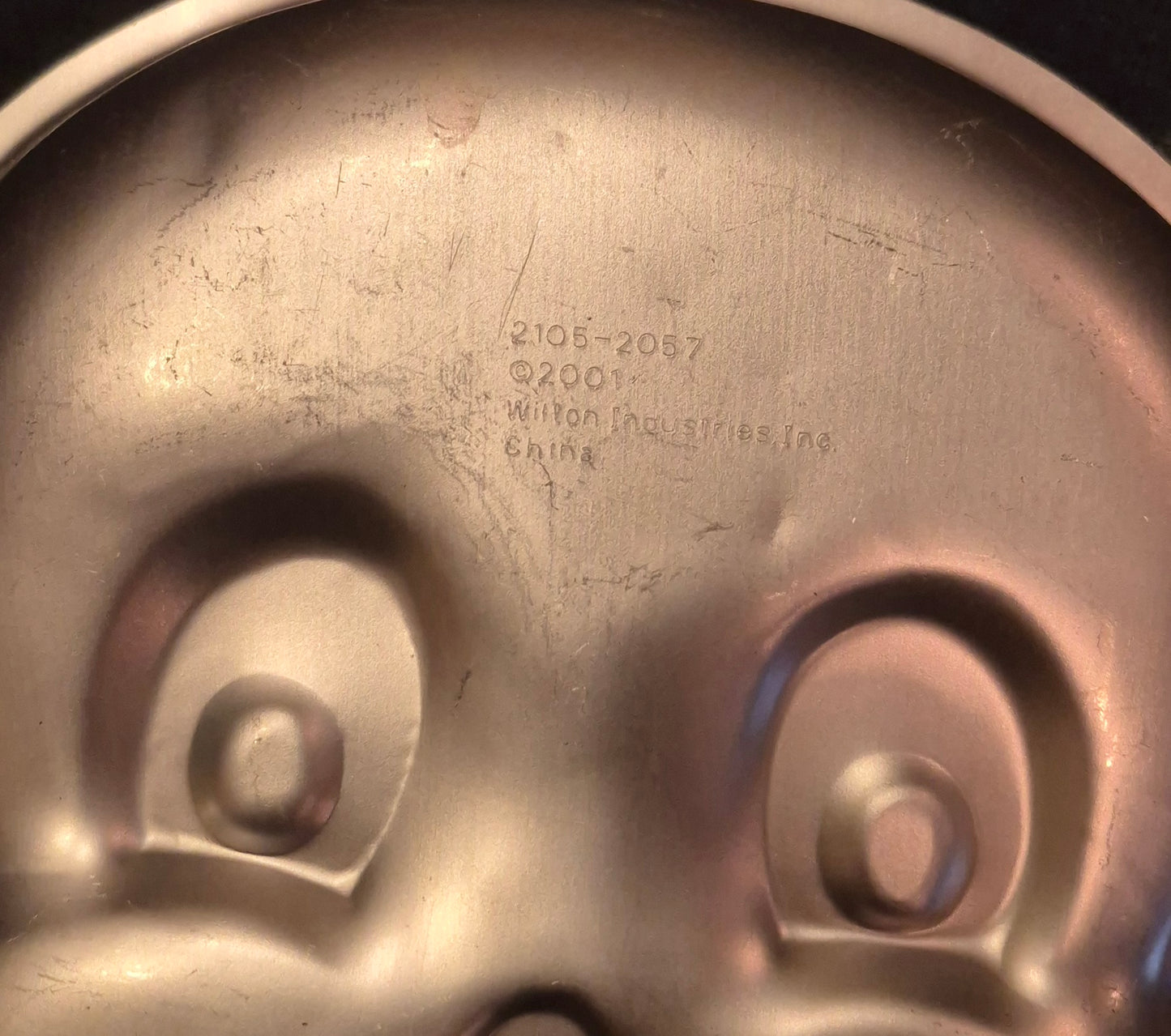 Wilton Smiling Skull Cake Pan Halloween New w/ Insert Aluminum Vintage 2001