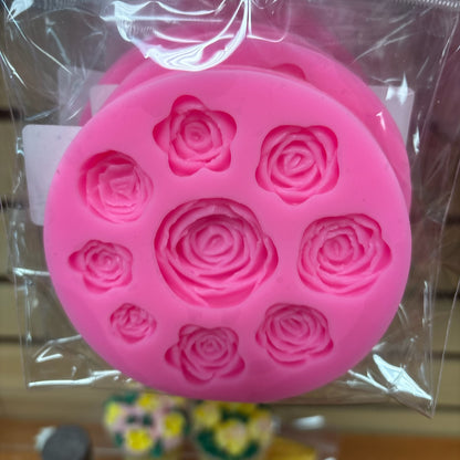 Rose Candy Mold – Floral Silicone Mold 9 Cavity