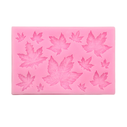 Assorted Maple Leaves Fondant & Gum Paste Silicone Mold