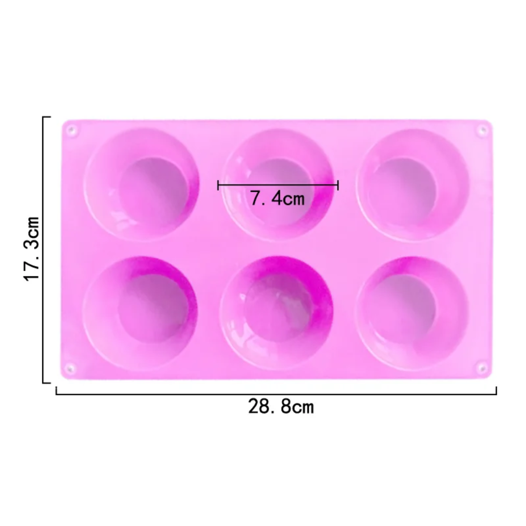 Chocolate Dessert Cup & Shell Silicone Mold – 6 Cavity