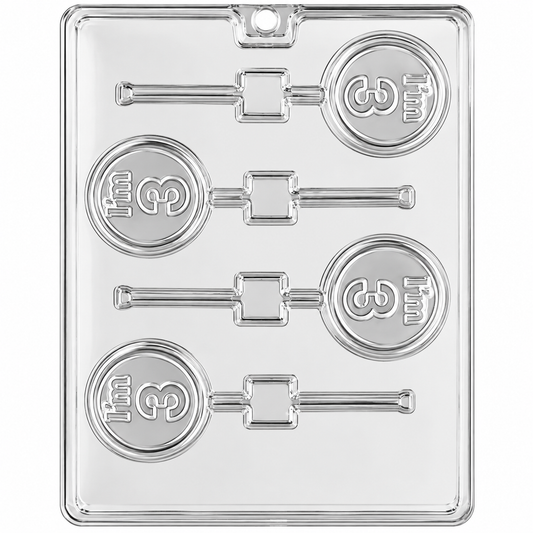 I'm 3 Lollipop Mold