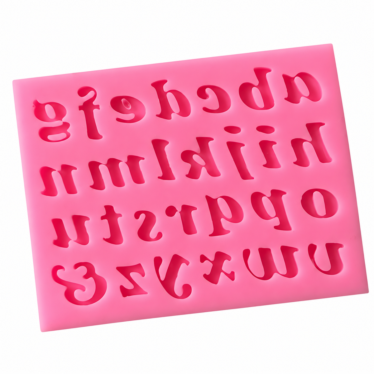 Lowercase Italic Alphabet Fondant & Gum Paste Silicone Mold