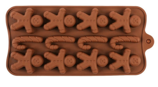Gingerbread & Candy Cane Silicone Mold