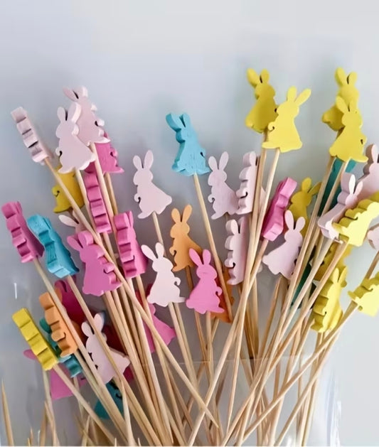 Easter Bunny Jumbo Picks 10 Count