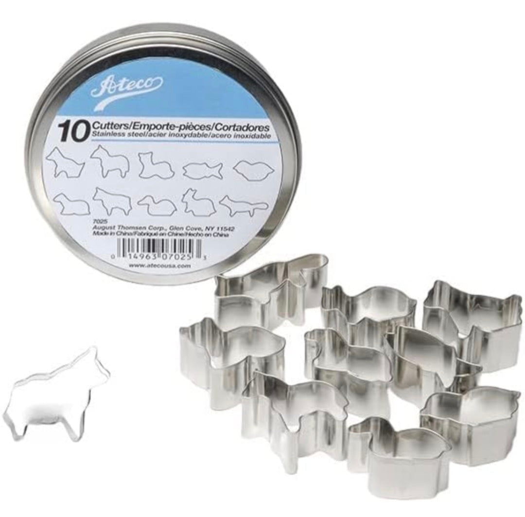 Animal Mini Cookie Cutter Set 10pc