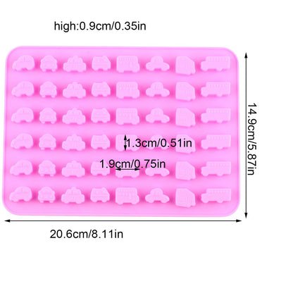 Mini Vehicles Silicone Gummy Mold – 60 Cavity