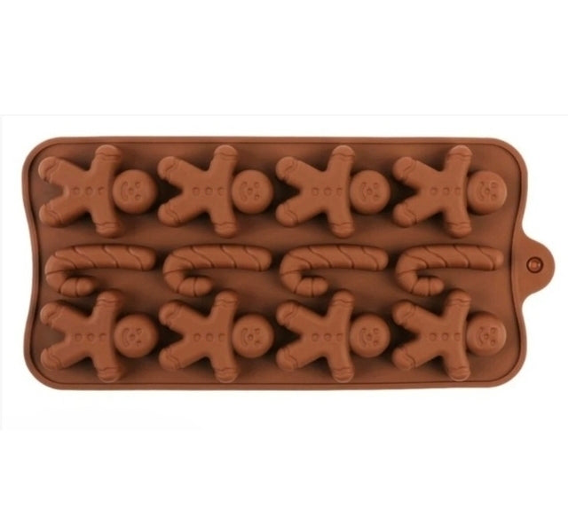 Gingerbread & Candy Cane Silicone Mold