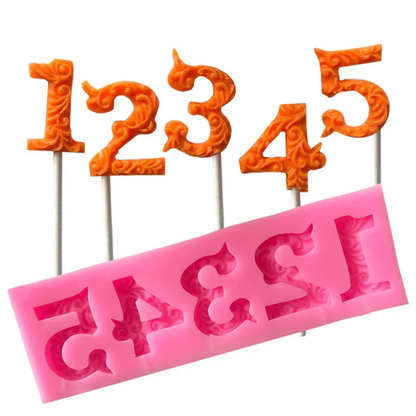Number Lollipop Silicone Mold – 0–9