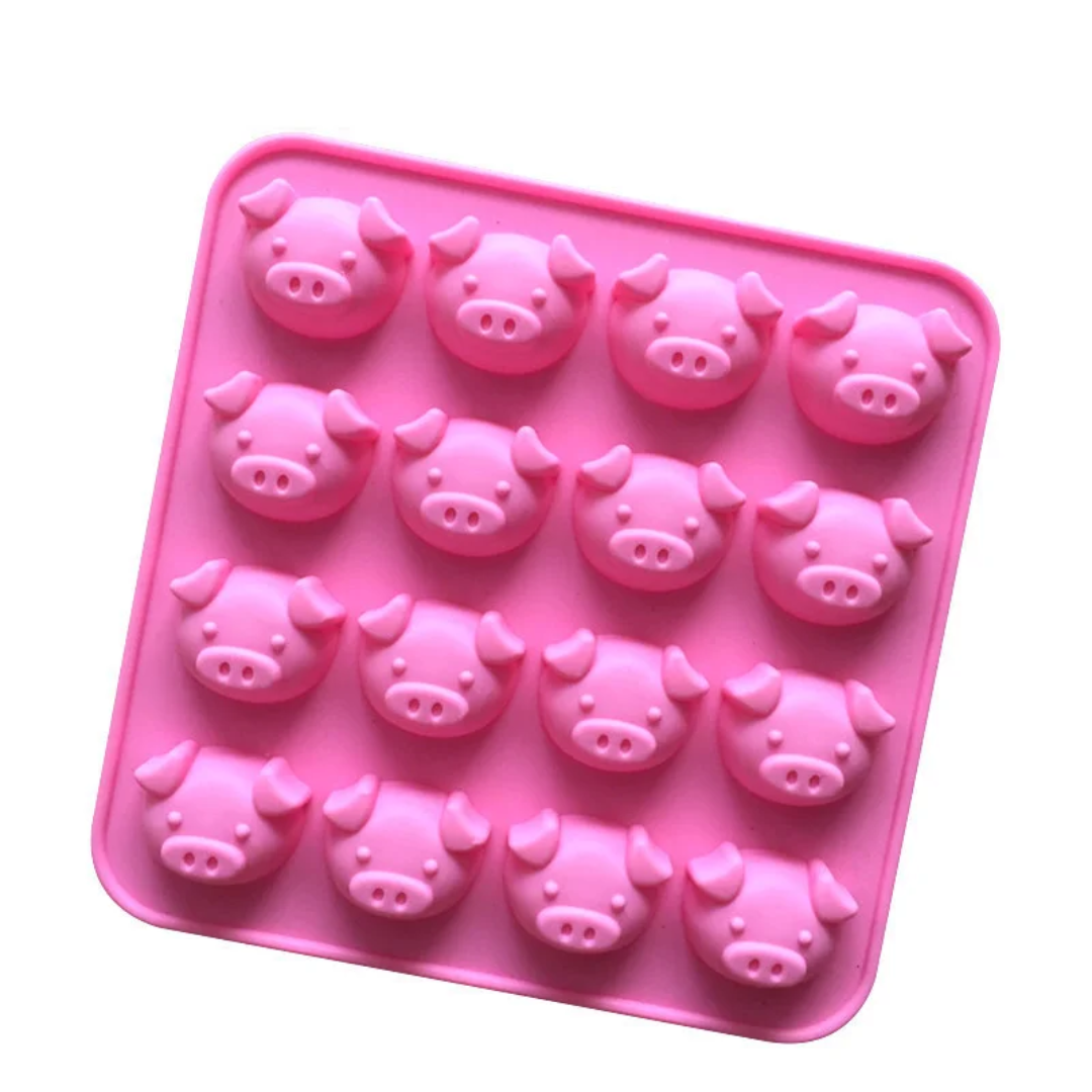 Pig Face Silicone Chocolate Mold – 16 Cavity