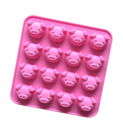 Pig Face Silicone Chocolate Mold – 16 Cavity