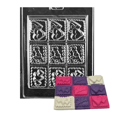 Valentine Chocolate Bar Mold – Food-Safe Plastic