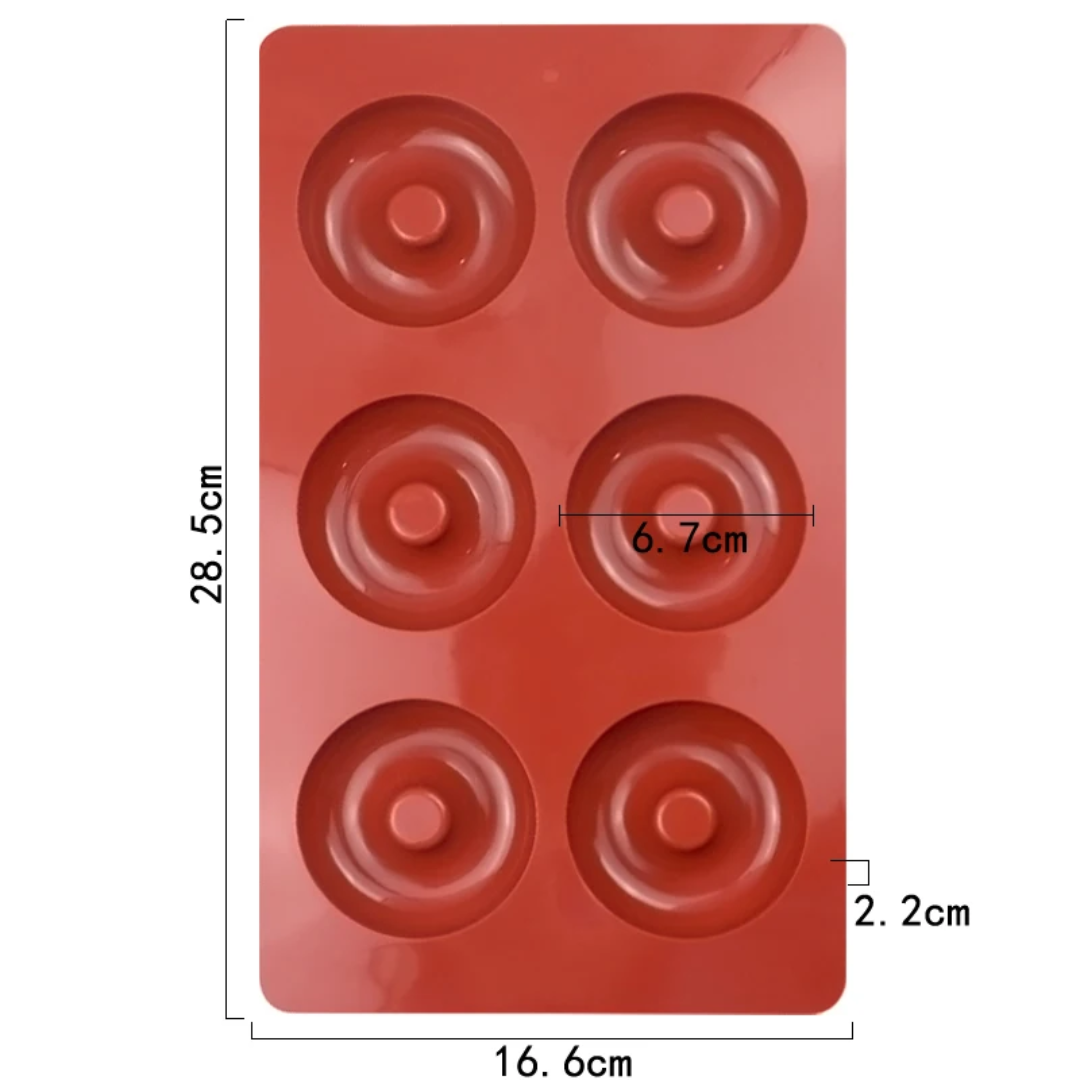Donut Silicone Baking Mold - 6-Cavity