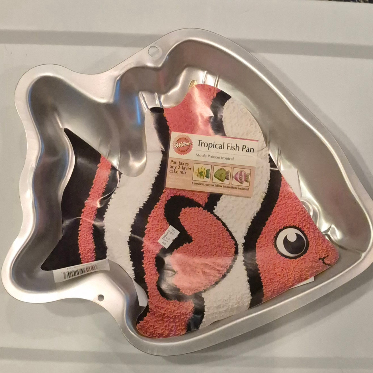 Wilton Tropical Fish Cake Pan 2006 Aluminum New w/ Insert Clown fish Vintage