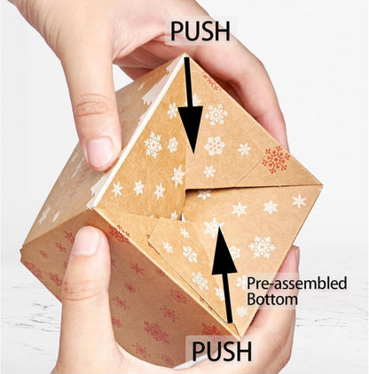 Merry Christmas Brown Cupcake Box With Insert 5 Count