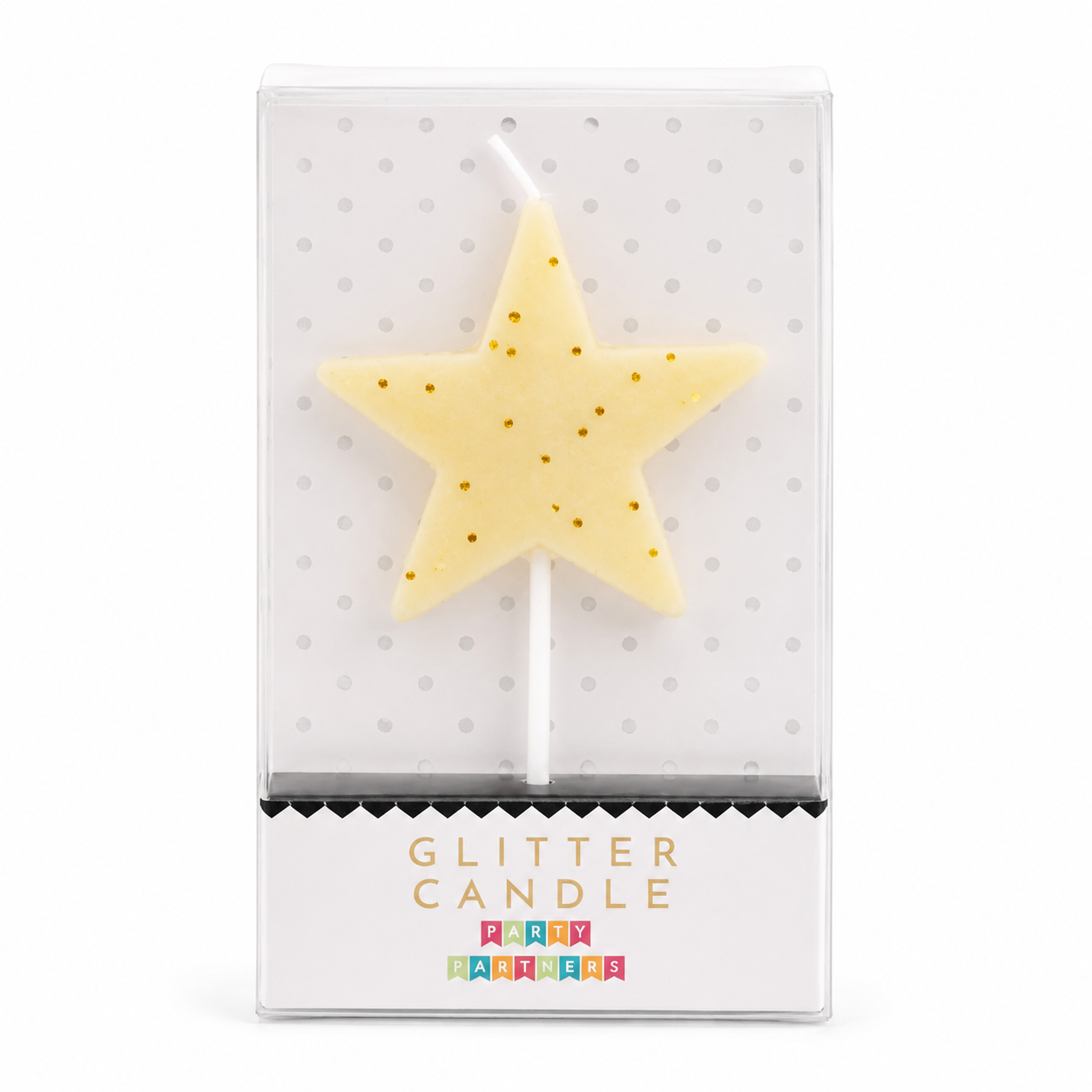 Pastel Yellow Birthday Candle Star Shape