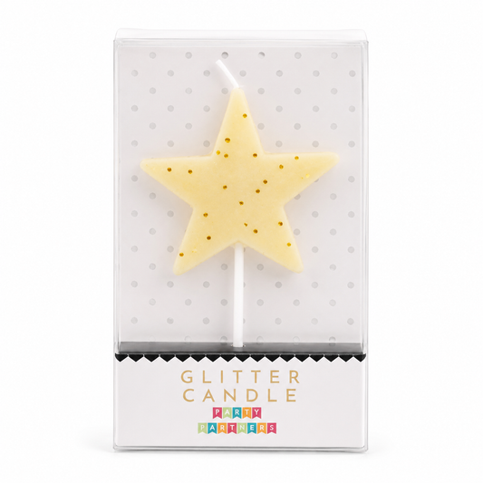 Pastel Yellow Birthday Candle Star Shape