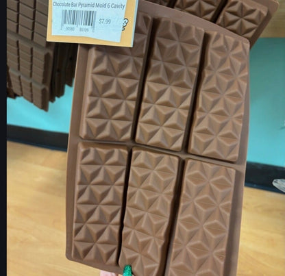 Chocolate Bar Pyramid Mold 6 Cavity