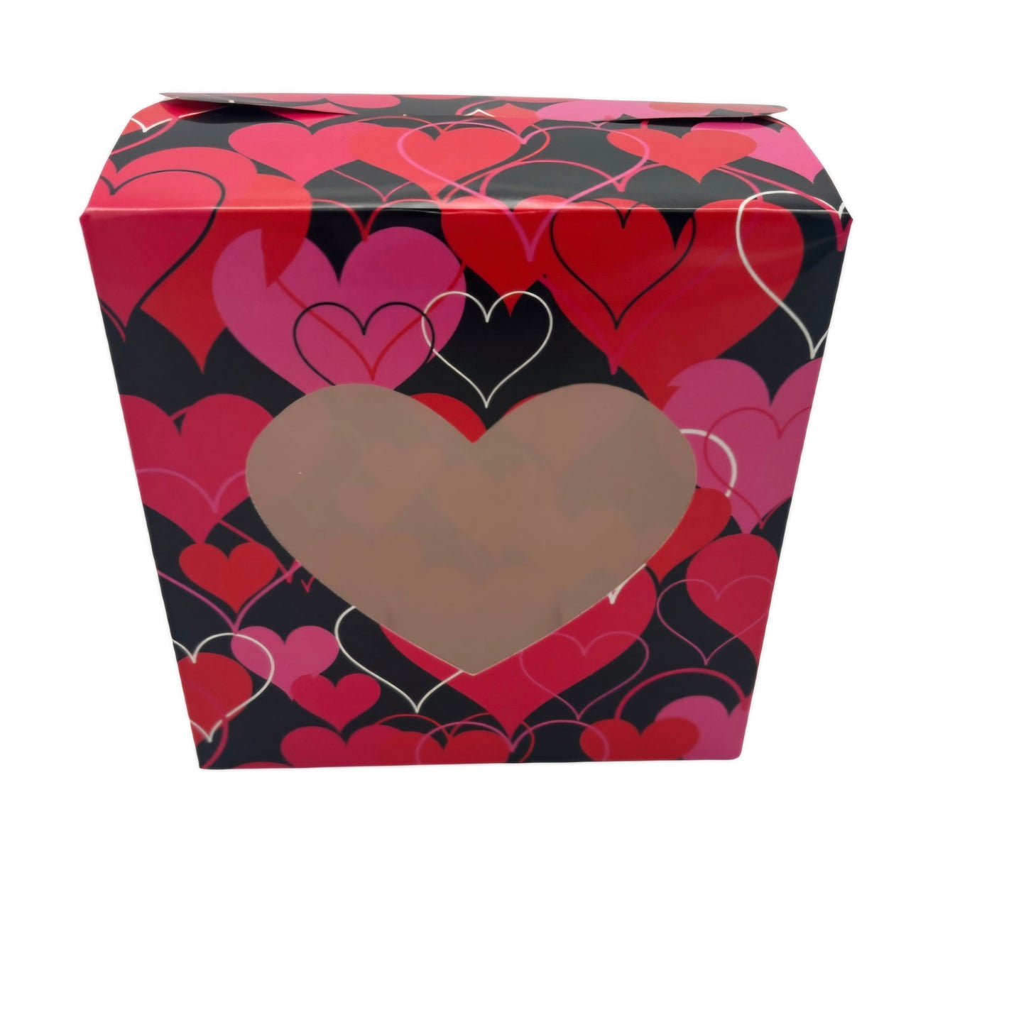 Valentine’s Day Heart Window Treat Boxes – Assorted Designs (6-Count)