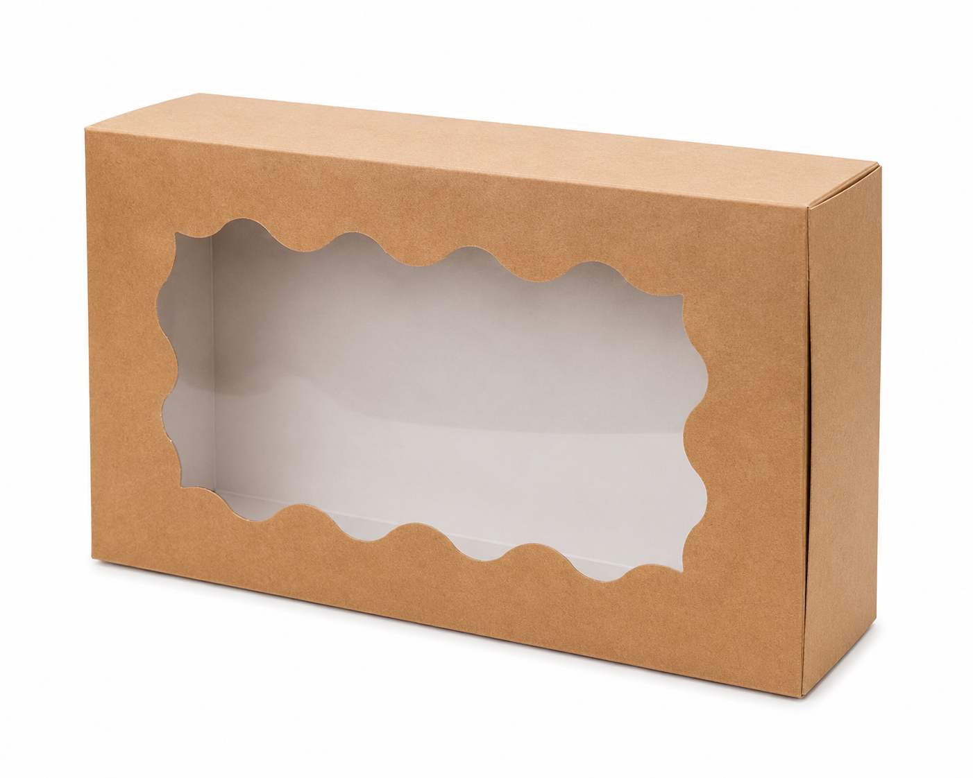 Kraft Brown Cookie Treat Box with Window, 7"L 5 Count