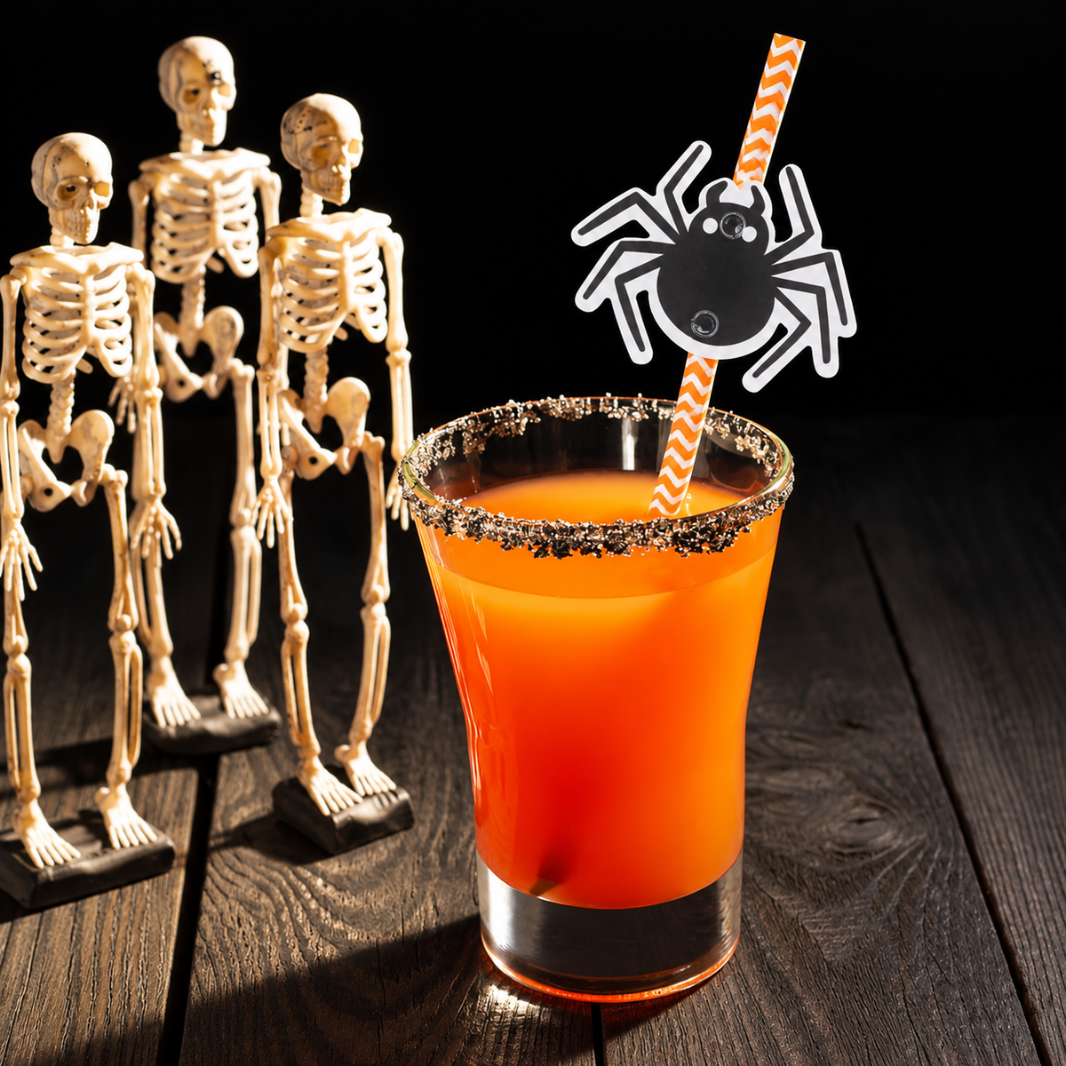 Halloween Spider Paper Straws for Drinks & Cake Pops 24 Count