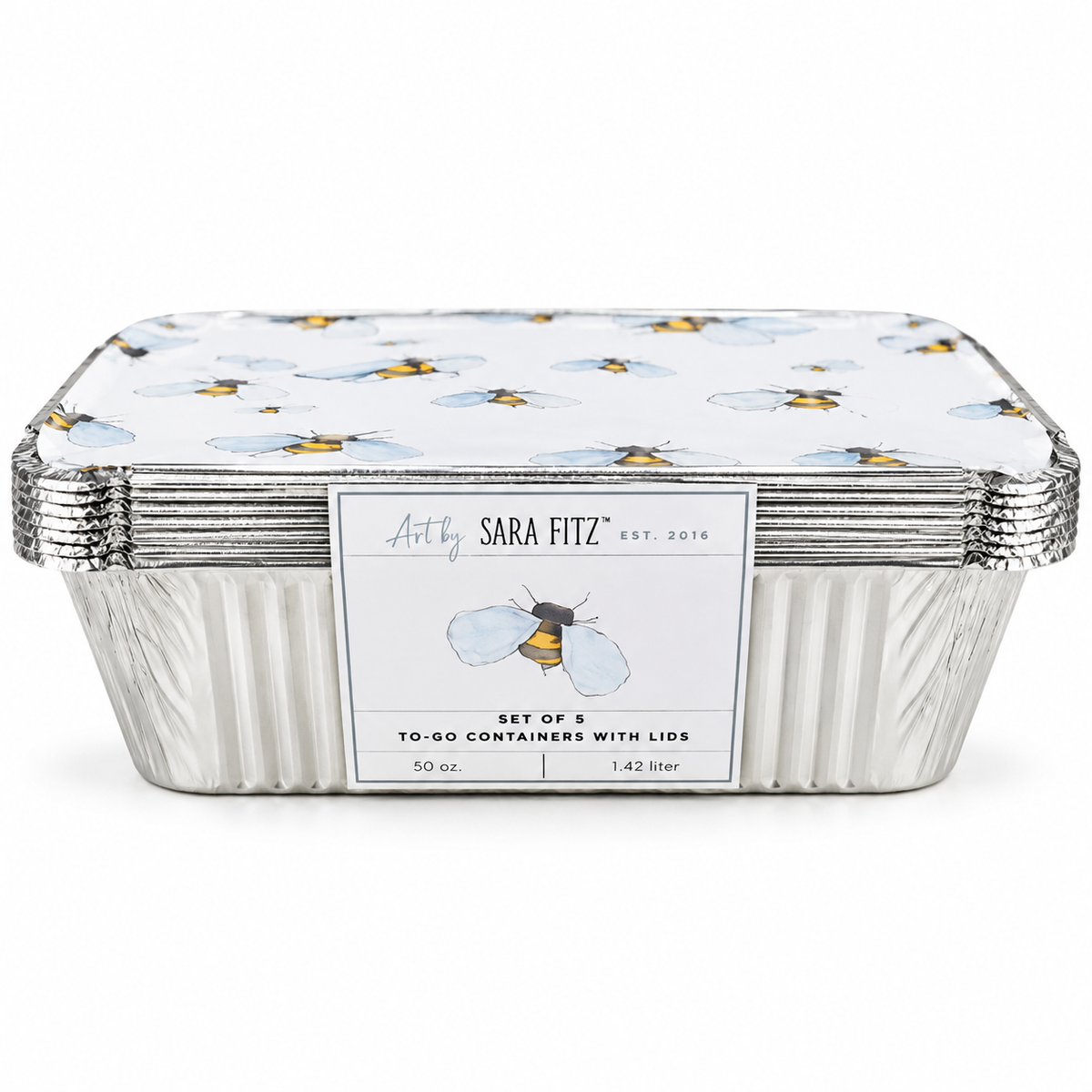 Bee Aluminum Baking Pans with Lids – 9 Inch, 6 Count