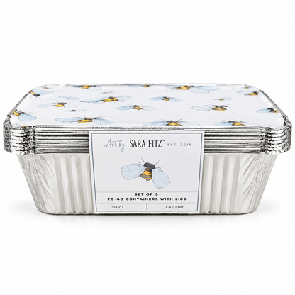 Bee Aluminum Baking Pans with Lids – 9 Inch, 6 Count