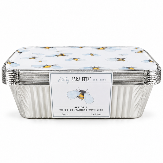 Bee Aluminum Baking Pans with Lids – 9 Inch, 6 Count