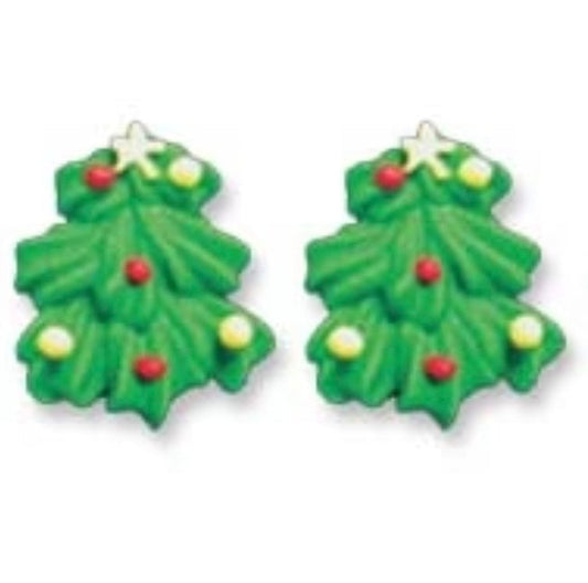 Edible Decorations Mini Christmas Trees  3/4 Inch 12 Count
