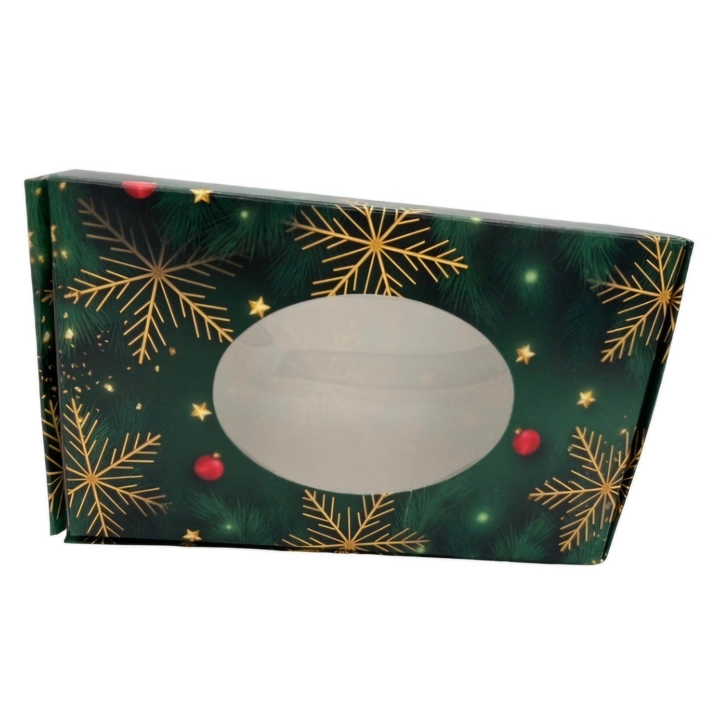 Christmas Candy Box w/Window 1/2lb 5-Count