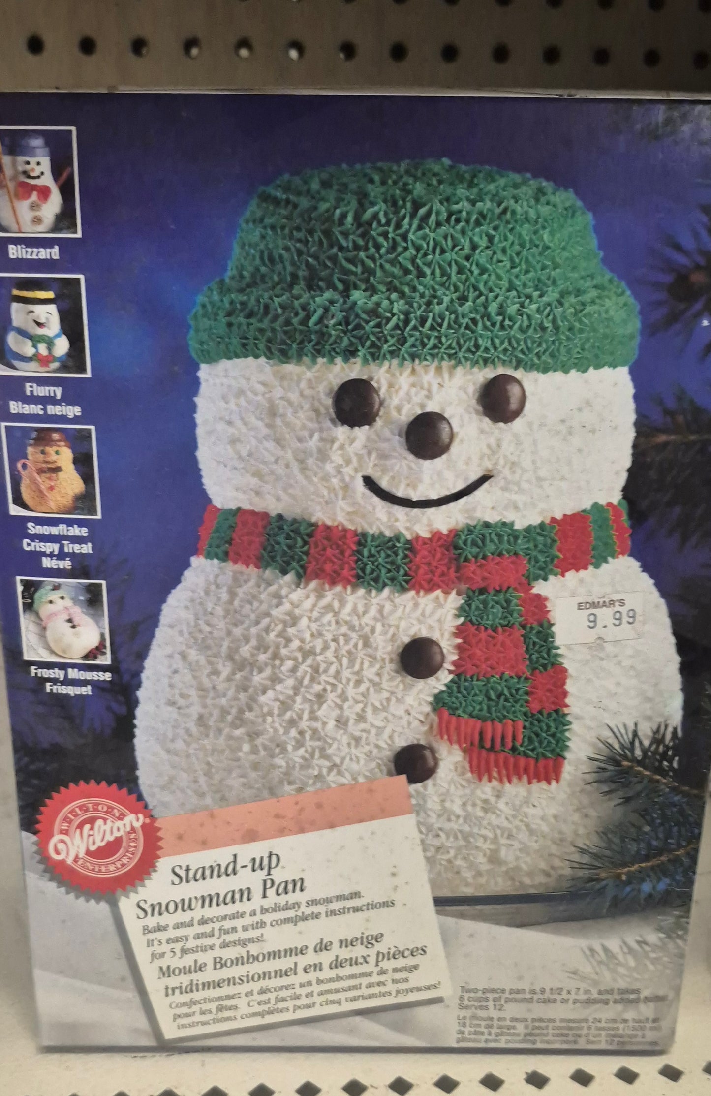 Wilton Stand-Up 3D Snowman Cake Pan #2105-2047 Rice Krispies Treat Mold New Vintage