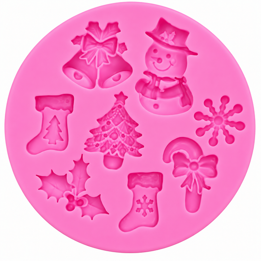 Christmas Fondant Mold 8 Cavity