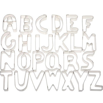 Ateco Stainless Steel Alphabet Cookie Cutter Set, 26 Piece, 3 Inch Letter Cutters