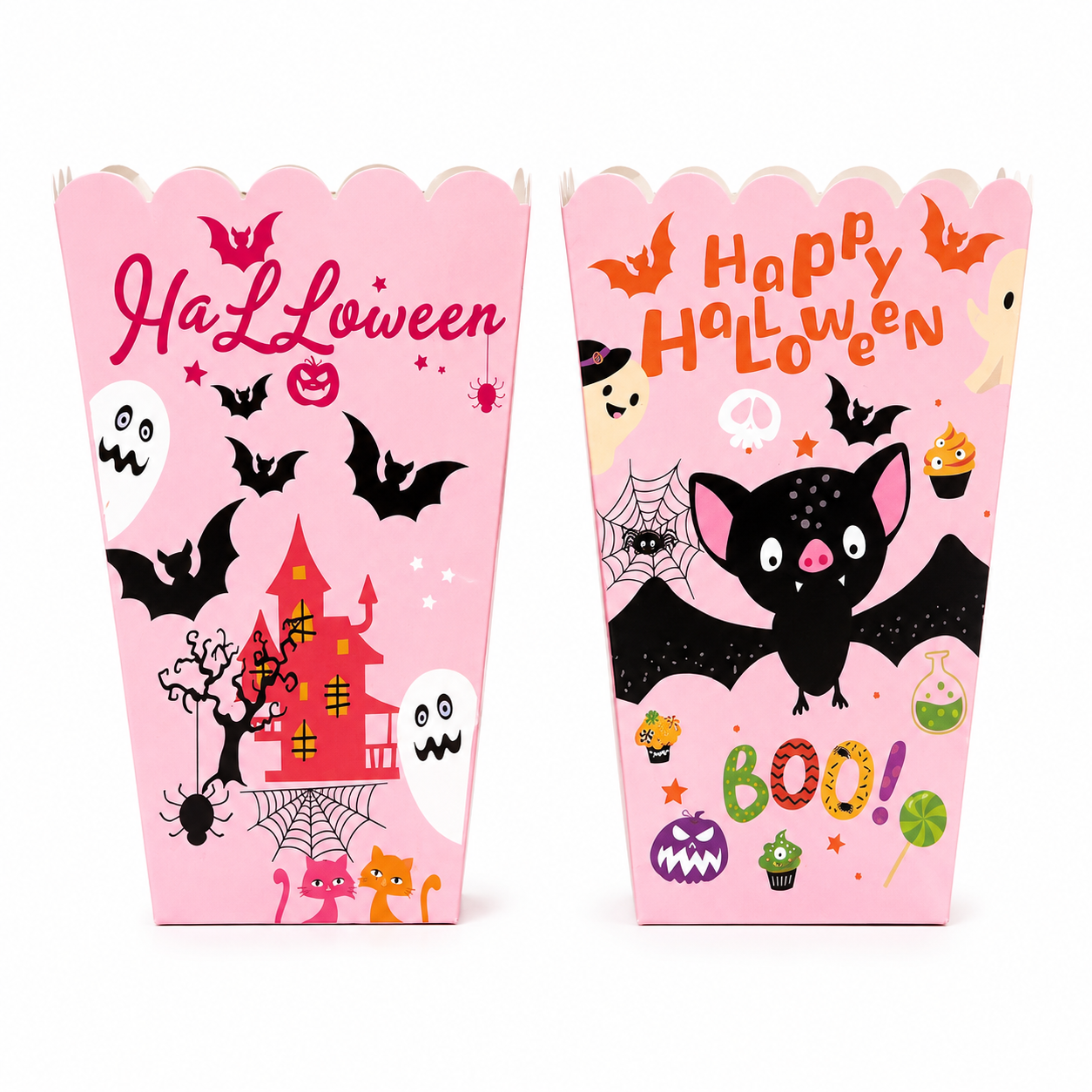 Halloween Pink Popcorn Boxes 4 Count