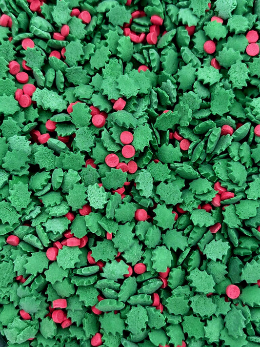 Confetti Christmas Holly & Leaves 6  Oz