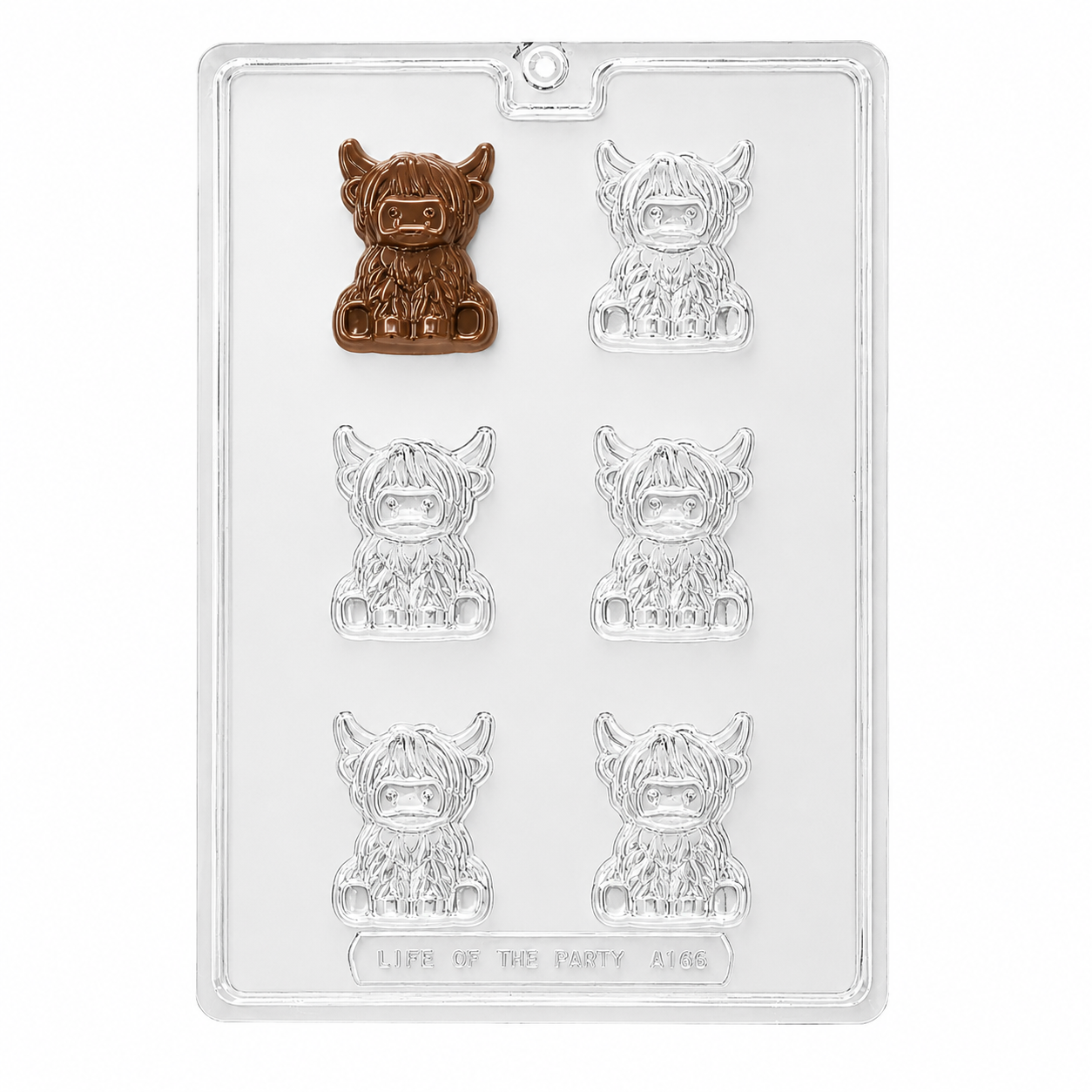 Highland Cow Chocolate Mold | 6-Cavity Cute Farm Animal Candy Mold